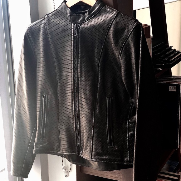 Vanson Perforated Motor Cycle Jacket - Picture 1 of 3